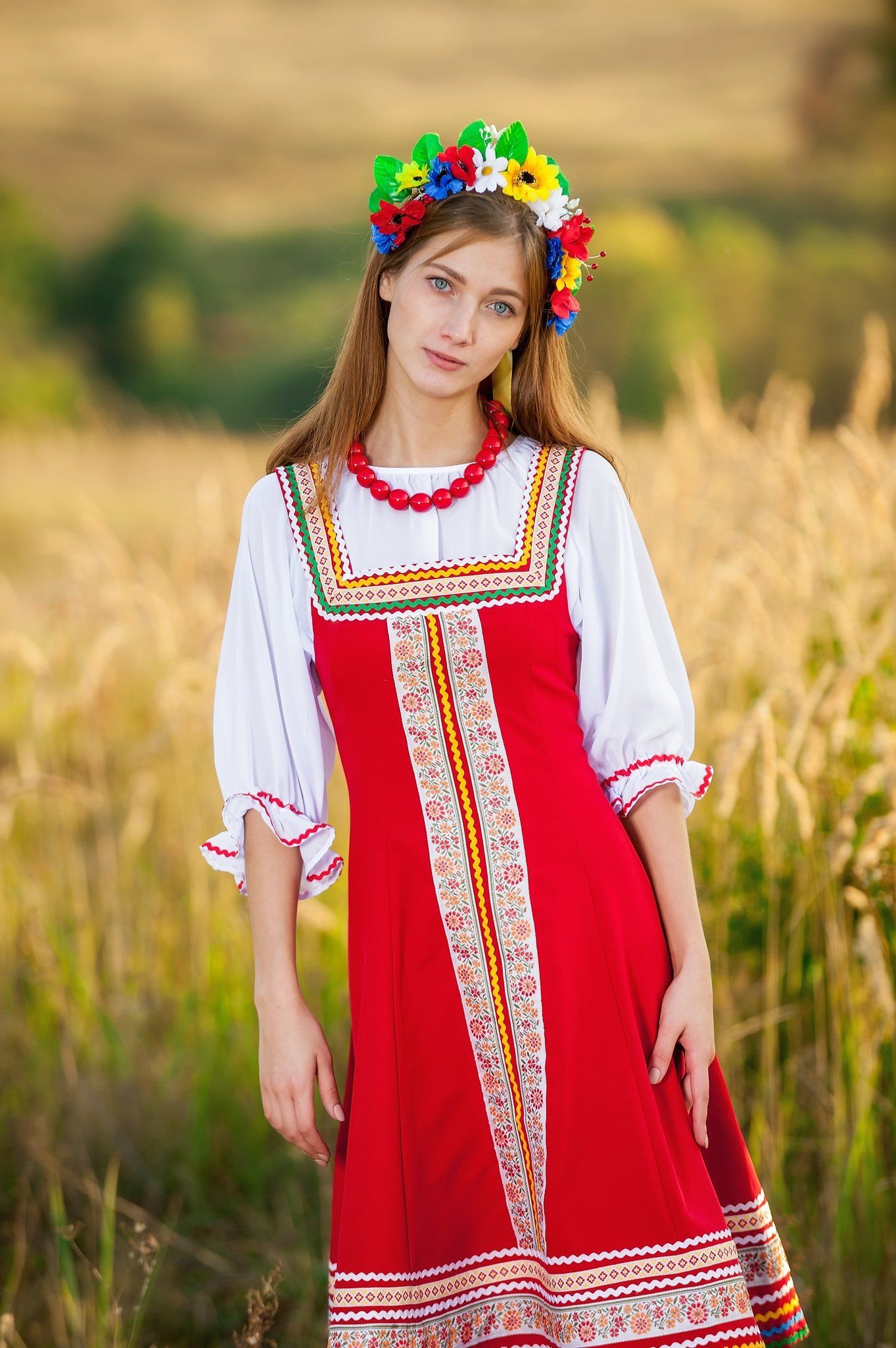 Women in Slavic costumes in Bhubaneshwar